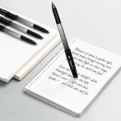 M&G Erasable Pens, 15 Pcs Erasable Gel Pen Medium Point 0.7mm, Black Erasable Gel Ink Pen with Comfort Grip and Cap, Make Mistakes Disappear for Drawing Writing Planner and Crossword Puzzles - color: Black