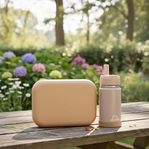 Bento Midi Lunch Box with carrying handle – 4 No-Mix Compartments | Microwave & Dishwasher Safe,Removable Tray | 900ML OZ (Pink Dark Powder) - color: Pink Dark Powder