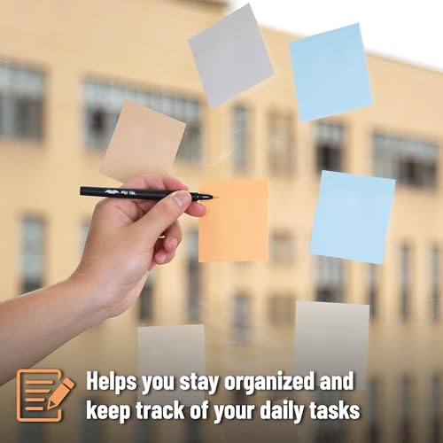 Mr. Pen- Sticky Notes, 3"x3", 12 Pads, 600 Sheets, Colorful | Sticky Notes Bulk, Self-Stick Note Pads, Perfect for Office, School, Home, Study & Organization - color: Winter