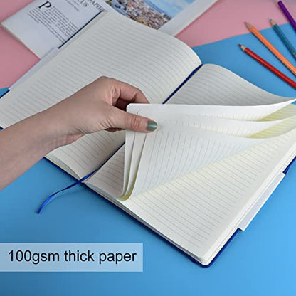 Coopay 3 Pack B5 Journal Notebooks Classic Ruled Notebooks Hardcover Lined Journals for Office Home School Business Writing Note Taking, 10.2 x 7.5 inch, 100GSM Thick Paper, 160 Pages (Gray/Blue/Red) - color: Gray/Blue/Red