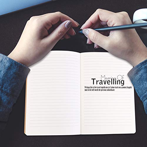 XYark 12 Pack College Ruled Notebook Journals Bulk, Lined Paper, 60 Page, 5.5x8.3 inch, A5, Travel Journal Set for Travelers, Students, Church, Office, Writing Diary Subject Notebooks Planner, Kraft - color: Kraft