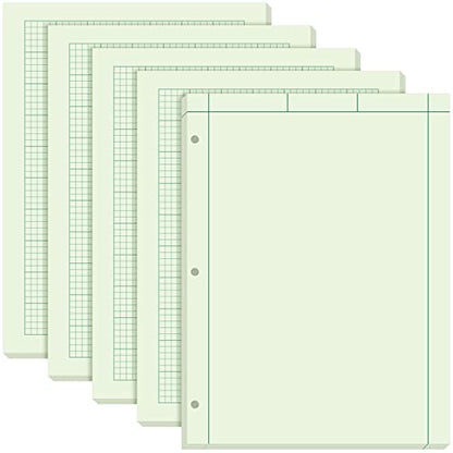 Seajan 5 Pcs Engineering Paper Notebook Engineer Computation Pad,Green - color: Green
