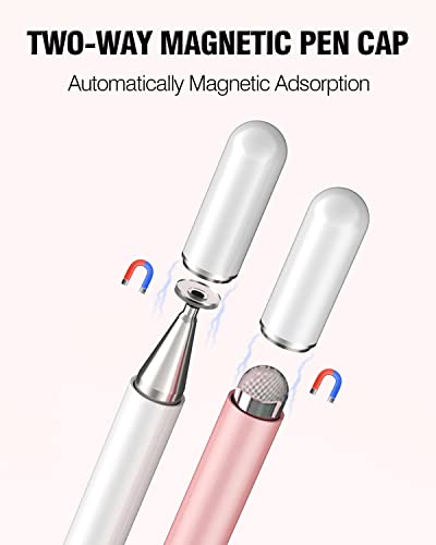 Stylus Pens for Touch Screens, 2 in 1 High Precision Universal Stylus Pen for iPad Compatible with Apple, iPhone, iPad, Android, Samsung Tablets, Phones, 3 Pack-Black,Gold,White - color: Black, Rose Gold, White