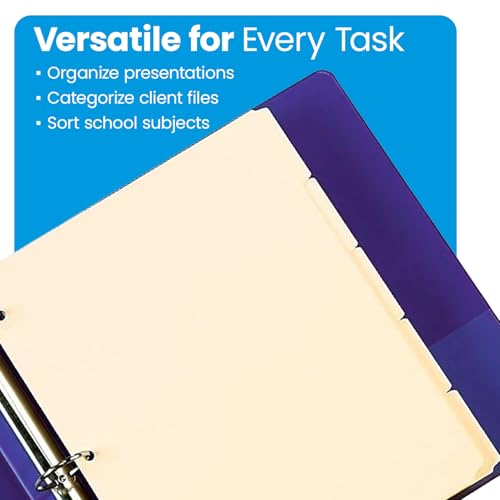 Oxford Manila Index Dividers - Durable 3 Ring Binder Dividers with 5 Tabs 1/5 Cut - Made from 10% Recycled Fiber - Ideal for Organizing Office, School, and Home Documents - Letter Size - 250 Count - size: 250 Count (Pack of 1)