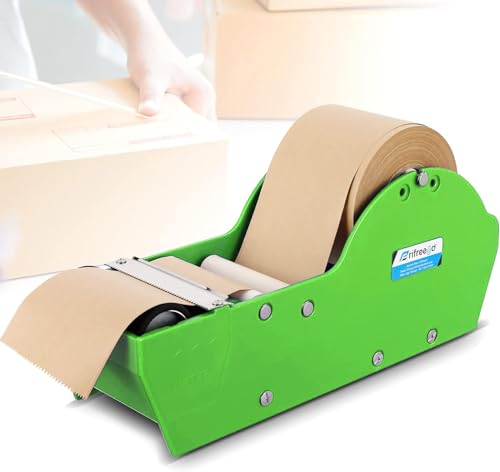 Water-Activated Tape Dispenser, Manual Kraft Gum Tape Dispenser, Width Adjustable 1.18-3.15", Light Weight & Portable Packing Tape Dispenser Set, Green - color: Green