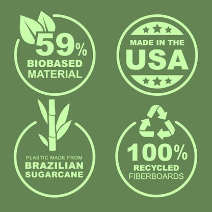 Samsill Plant-Based 1.5 Inch Durable D-Ring, View Binder, Eco-Friendly, USDA Certified Biobased, Single, Dusty Green - color: Sage Green, size: 1.5-Inch