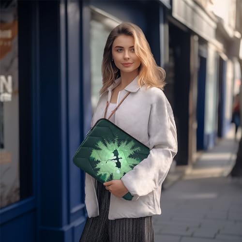 Cute Laptop Sleeve 13 inch Forest Dragon Starry Sky Dragon Green Laptop Cover for Women's 14 inch Waterproof Tablet Bag - color: Forest Dragon Starry Sky Dragon Green