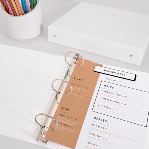 Comix Sturdy 3 Ring Binder 2 inch with Clear View Cover, 2" Round Ring View Binder, PVC-Free, 2.4mm-Thick, 450 Sheets Capacity of US Letter Size Paper, Office ＆ School Supplies, Pack of 6 (White) - color: White, size: 2 Inch, style: 6 Pack