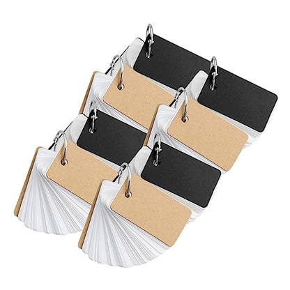 DOITOOL 8pcs Flash Cards Blank Memory Cards Binder Ring for Study Travel Office - size: 7X4CM