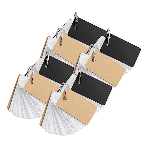 DOITOOL 8pcs Flash Cards Blank Memory Cards Binder Ring for Study Travel Office - size: 7X4CM