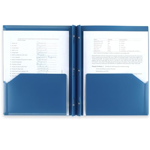 Five Star 2-Pocket Folder + Study App, Plastic Folder with Prong Fasteners and Customizable Clear Cover, Holds 8-1/2" x 11" Paper, Black, Pacific Blue, Fire Red, Forest Green (340220A-ECM),Pack of 24 - size: Pack of 24