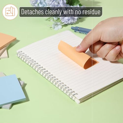 Mr. Pen- Sticky Notes, 3"x3", 12 Pads, 600 Sheets, Colorful | Sticky Notes Bulk, Self-Stick Note Pads, Perfect for Office, School, Home, Study & Organization - color: Winter