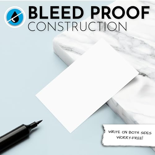 Home Advantage 3x5 Blank Index Cards - Our 50 Pack of Blank Note Cards Use Heavy Duty Cardstock to Make Them Bleed Proof - size: 3x5