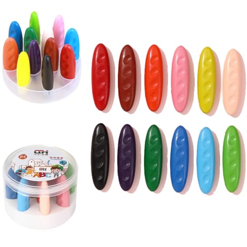 Peanut Crayons for Kids, 12 Colors Washable Toddler Non-Toxic Baby for ages 2-4, 1-3, 4-8, Coloring Art Supplies, Gift for Boys and Girls Back to School - style: 12 colors