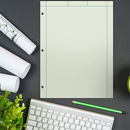 Seajan 5 Pcs Engineering Paper Notebook Engineer Computation Pad,Green - color: Green