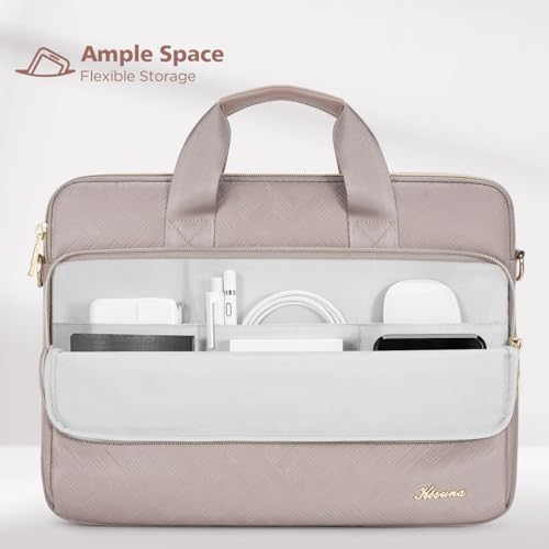 KIZUNA Laptop Sleeve Case 14 Inch Computer Shoulder Bag for 15" MacBook air M3 M2/Lenovo IdeaPad Slim 3i/IdeaPad Flex 5/15.4 MacBook Pro/14 Yoga Slim Pro X/14.4" Surface Laptop Studio 2/HP/Dell,Khaki - color: Khaki, size: 14 Inch