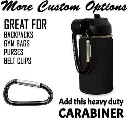 LaserGram Personalized Water Bottle, Grad Cap Class of 2023, 2024, 2025, 2026, 2027, Stainless Steel Double Wall Vacuum Insulated with Flip Top Straw, Custom Engraved Gift (12oz / 335ml Black) - color: Black, size: 12 Ounces