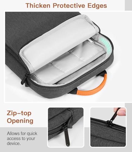 MoKo 13 Inch Tablet Sleeve Bag Carrying Case with Shoulder Strap Handle | Fits iPad Pro 13-inch M5, iPad Air 13-inch M4/M3, iPad Pro 12.9 M2/M1 and Galaxy Tab S8+/S9+ 12.4, Black &Gray - color: Black & Gray, size: 12.9 inch