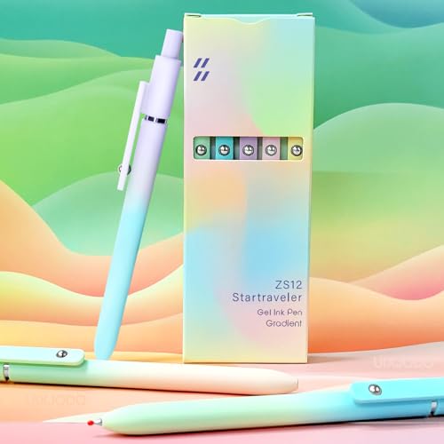 UIXJODO Gel Pens, 10 Pcs Black Ink Pens for Women, 0.7mm Medium Point Smooth Writing Pens with Silicone Grip, High-End Series Metal Clip Retractable Pens for Journaling Note Taking (10 Pcs Pastel) - color: 10 Pcs Pastel