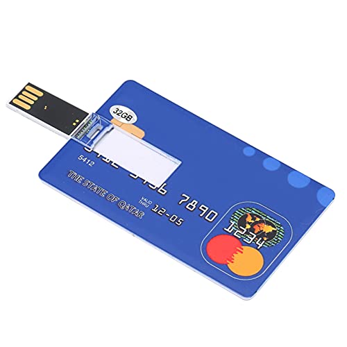 Card U Disk, Simple Unique USB Flash Drive 32GB Computer External Student Office Creative Portable Storage Card Shape U Disc,for Computer Laptop Desktop