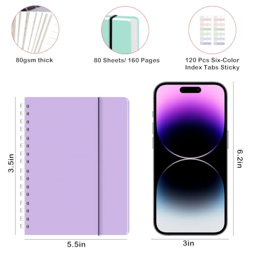 PAIKIUU 3.5 x 5.5in Spiral Notebooks College Ruled, Mini Spiral Notebook, Waterproof (Blue) - size: 3.5 x 5.5in, style: Style 4