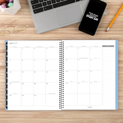 Five Star Planner 2026-2027 Weekly & Monthly Academic 12-Month July-June Advance Student Planner + Study App, 8-1/2" x 11", Blue (CAW65920) - color: Blue, size: Letter (8.5 x 11 inches), style: 2026-2027