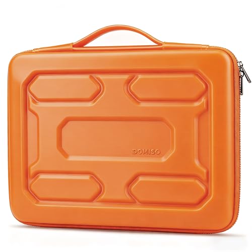 DOMISO 15.6 inch Laptop Sleeve with Handle Shockproof Waterproof EVA Protective Case for 15.6" Yoga 720 IdeaPad 310 320 ThinkPad T570/Legion 5 Gen 6/HP Envy 15/15.6" Notebooks, Orange - color: Orange, size: 15.6 inch