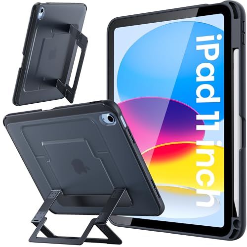 WSKEN for iPad A16 Case - iPad 11th/10th Generation Case (2025/2022) | Multi Adjustable Kickstand, Ultra-Stable Cover with Pencil Holder, Shockproof Design for iPad 11 Inch Case, Black - color: Black, size: iPad A16 11th/10th