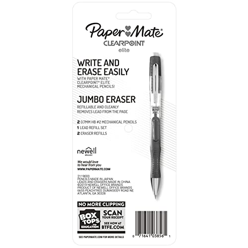 Paper Mate Clearpoint Elite Mechanical Pencil 0.7mm Starter Set 2 Pencil Set Office Supplies School Supplies Classroom Must Haves Drafting Drawing Pencils for Sketching