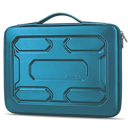 DOMISO 14 inch Laptop Sleeve with Handle Shockproof Computer Bag Waterproof EVA Protective Carrying Case for 14" ThinkPad E480/Yoga 920/13.5" Microsoft Surface Book/HP Pavilion 14 Stream 14, Teal - color: Teal, size: 14 inch