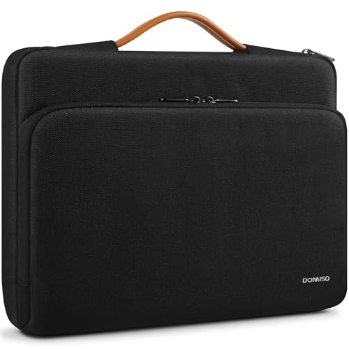 DOMISO Laptop Sleeve for MacBook Pro 14 Inch, Protective Case with Handle, Compatible with M4/M3/M2/M1 Chip Models, Black - color: Black, size: 14 inch