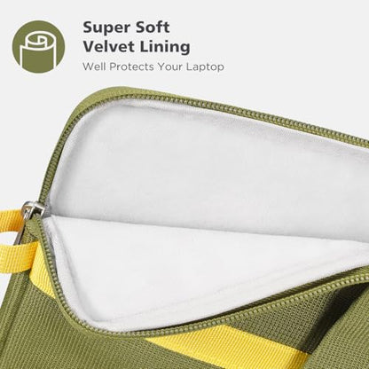 NIDOO Laptop Sleeve 13 inch Computer Carrying Case Cover for 13" MacBook Air M5 M4 2026/13.6" MacBook Air/Lenovo ThinkPad L13 Gen 4 / L13 Gen 5/13.3" Dell Latitude 7350 7340/ Microsoft HP EliteBook - color: Green, size: 13-13.3 Inch