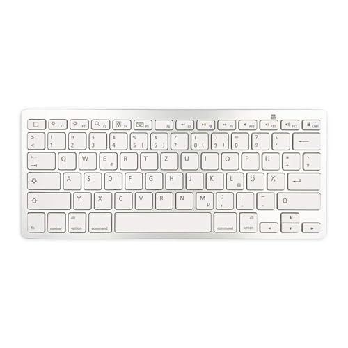 Wireless German Keyboard, Minority Language Ultra Thin Lightweight Silent Bluetooth Keyboards for Laptop/PC/Tablet/Desktop/Smart TV (German) - style: German