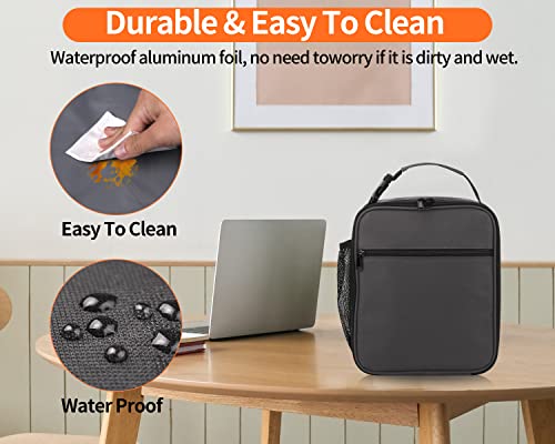 ZM-YOUTOO Lunch Box for Men - Reusable Lunch Bag Men Adult Women- Insulated Small LunchBox (Depth Gray) - color: Depth Gray