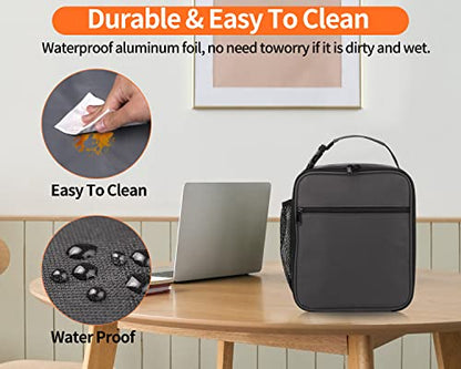 ZM-YOUTOO Lunch Box for Men - Reusable Lunch Bag Men Adult Women- Insulated Small LunchBox (Depth Gray) - color: Depth Gray