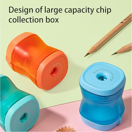 Small Labor-Saving Pencil Sharpeners with Sealed and Leak Proof Pencils Sharpener Manual and Portable Pencil Sharpner Universal Design(Green) - color: Green