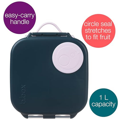 b.box Mini Lunch Box Kids | 4.25 Cup Leak Proof Bento Box for Kids Ages 3+ | 3 Compartment Snack Containers, School Lunch Container, Dishwasher Safe, BPA-Free, PFAS-Free - Indigo Rose - color: Indigo Rose, size: 1-pack