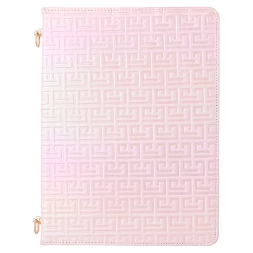 Shiny Case for iPad mini 5/4/3/2/1, Mini 7.9" Handbag Case, Techcircle Iridescent PU Leather Folio Envelope Pocket Stand Cover with Hand Strap+Shoulder Strap+Pencil Holder+Card Slots, Shiny Pale Pink - color: 03 Shiny Pale Pink, size: iPad Mini 5/4/3/2/1