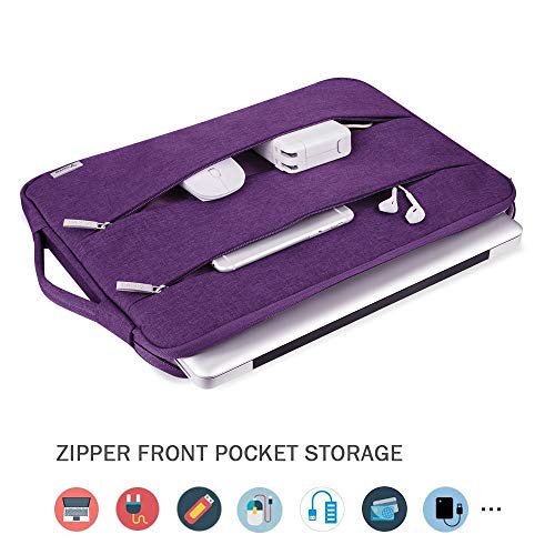Voova Laptop Sleeve Carrying Case 14 15 Inch Compatible with MacBook Air 15 M2/M3/M4 2022-2025, MacBook Pro 15, Hp Chromebook 14, Waterproof Slim Computer Cover Bag,Purple - color: Purple, size: 14-15 Inch
