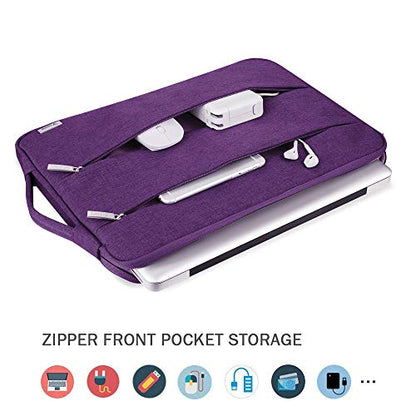 Voova Laptop Sleeve Carrying Case 14 15 Inch Compatible with MacBook Air 15 M2/M3/M4 2022-2025, MacBook Pro 15, Hp Chromebook 14, Waterproof Slim Computer Cover Bag,Purple - color: Purple, size: 14-15 Inch