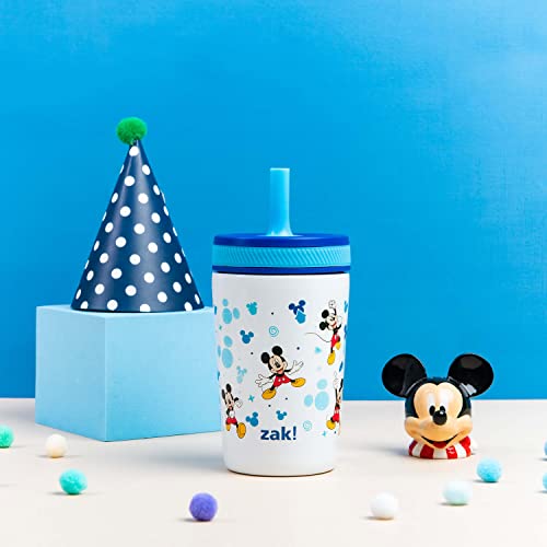 Zak Designs Disney Kelso Toddler Cups For Travel or At Home, 12oz Vacuum Insulated Stainless Steel Sippy Cup With Leak-Proof Design is Perfect For Kids (Mickey Mouse) - color: Mickey