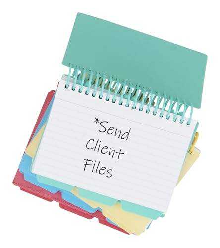 C-Line Spiral Bound Index Card Notebook with Tabs, Includes 60 Ruled 3 x 5 Inch Index Cards, 1 Notebook, Color May Vary (48750) - style: 1 Notebook