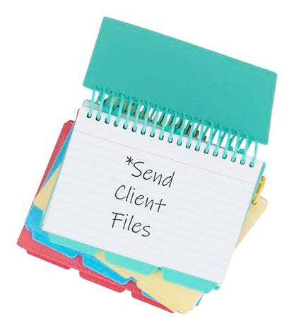 C-Line Spiral Bound Index Card Notebook with Tabs, Includes 60 Ruled 3 x 5 Inch Index Cards, 1 Notebook, Color May Vary (48750) - style: 1 Notebook