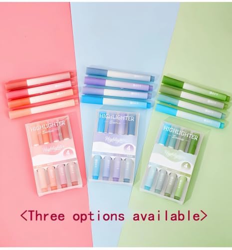 Gradient light Highlight pen, eye protection soft light highlighter pen, | Lightweight plastic pen body, eye protection design, soft color