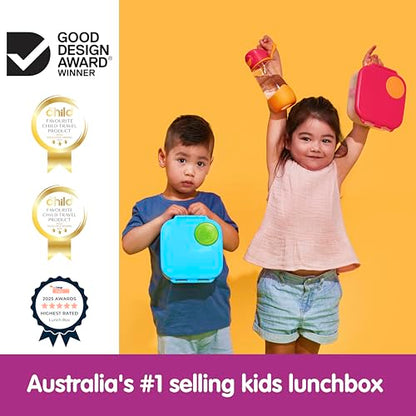 b.box Mini Lunch Box + Snack Containers for Kids 2-Pack - 4.25 + 1.75 Cups, Leakproof Bento Box for Kids, Lunch Containers for School, Dishwasher Safe, BPA Free, PFAS Free, Ages 3+ - Strawberry Shake - color: Strawberry Shake
