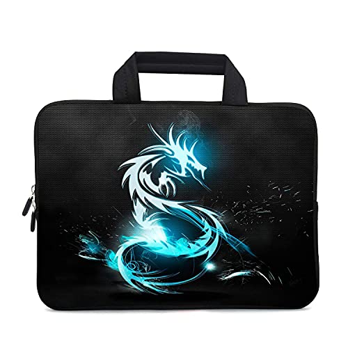 15.6" Laptop Sleeve 14" 15" 15.4" Chromebook Case Ultrabook Case Notebook Sleeves PC Messenger Bag (Dragon) - color: dragon