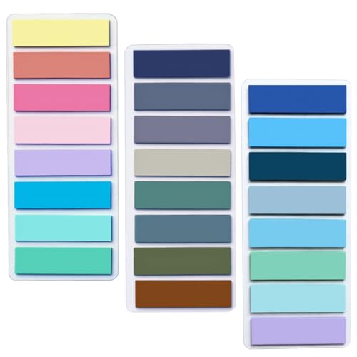 Sticky Tabs, 600 Pcs, 0.5 x 1.77 in, Multiple Colors, Use as Book Tabs, Notebook Tabs, Annotation Tabs, Page Markers, Page Tabs and Transparent Sticky Notes - color: Morandi -600