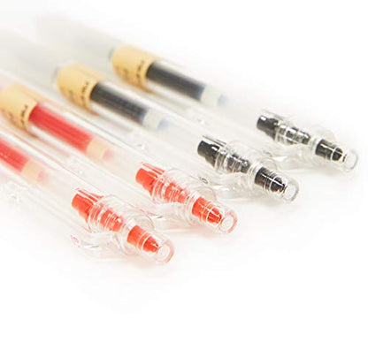 czxwyst X97 Retractable Gel Ink Pens 0.5mm Fine Point (Red Color 12-Pack) - color: Red Color 12-Pack