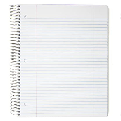Top Flight Wired 5-Subject Wirebound Notebook with 8 Pockets, 160 Sheets, College Rule, 11 x 8.875 Inches, 1 Notebook, Cover May Vary (33182)