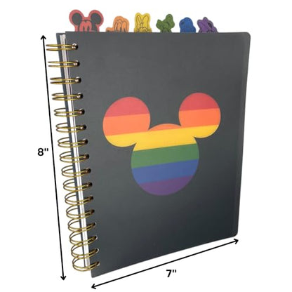 Disney Pride Spiral Tab Journal Diary Notebook, Mickey Mouse Rainbow Pride Journal - style: Disney Pride
